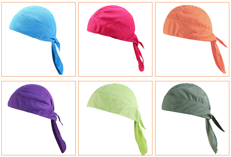 Outdoor Riding Sports Cap Sun Protection Quick-Drying Pirate Hat Breathable Headscarf Motorcycle Small Hat Head Cover Sports Soft Equipment