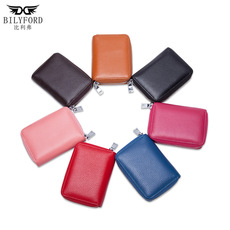 Card Holder First Layer Cowhide UltraThin Card Holder Fixed AntiScan RFID Bag Multiple Card Slots Certificate Holder