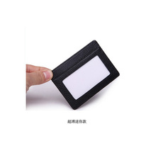 Card Holder First Layer Cowhide UltraThin Card Holder Fixed AntiScan RFID Bag Multiple Card Slots Certificate Holder