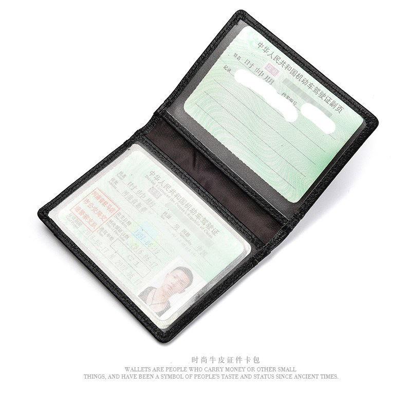 Card Holder First Layer Cowhide UltraThin Card Holder Fixed AntiScan RFID Bag Multiple Card Slots Certificate Holder