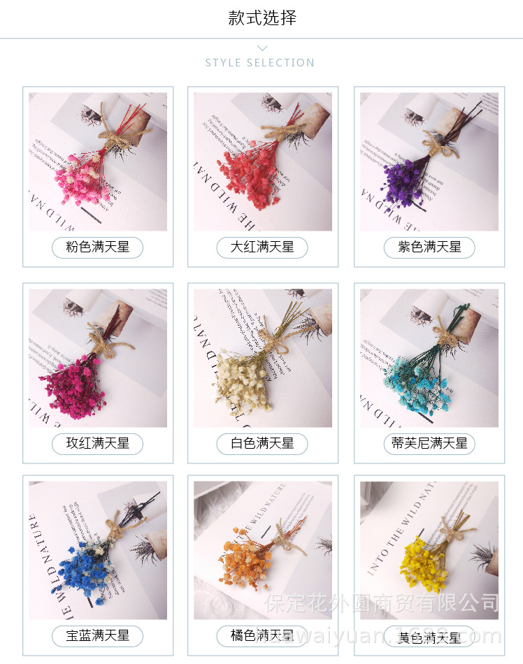 Mini Dried Flowers Bouquet Rose Decoration Gift Box Card Decoration DIY Material Shooting Props Mini Dried Flowers Bouquet Rose Decoration Gift Box Card Decoration DIY Material Shooting Props