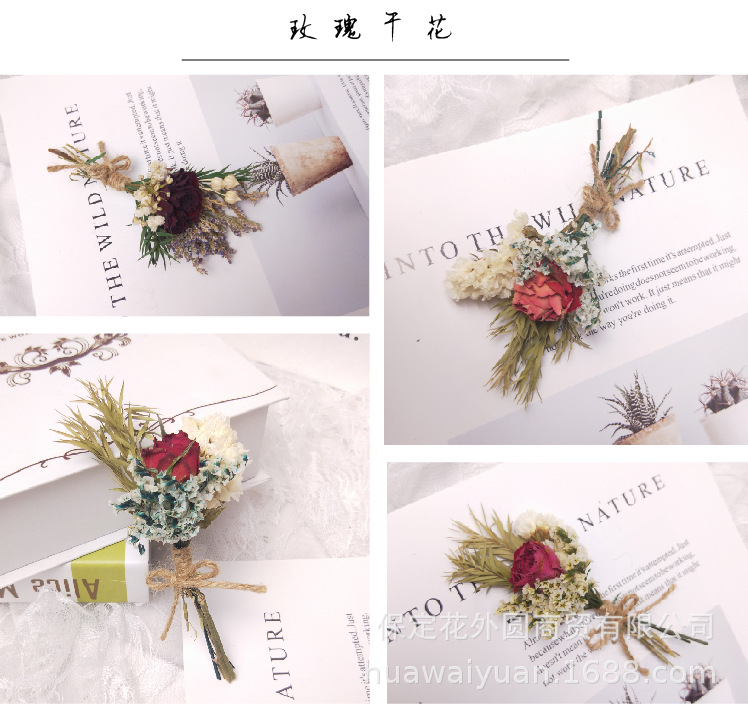 Mini Dried Flowers Bouquet Rose Decoration Gift Box Card Decoration DIY Material Shooting Props Mini Dried Flowers Bouquet Rose Decoration Gift Box Card Decoration DIY Material Shooting Props
