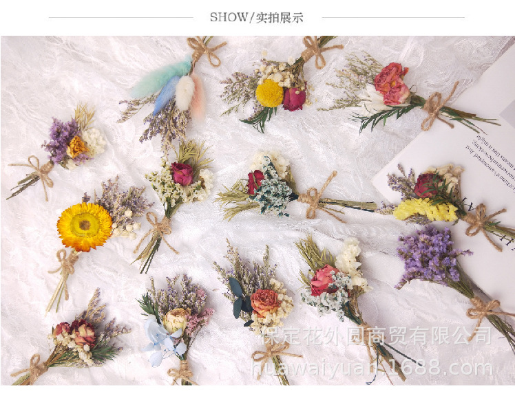 Mini Dried Flowers Bouquet Rose Decoration Gift Box Card Decoration DIY Material Shooting Props Mini Dried Flowers Bouquet Rose Decoration Gift Box Card Decoration DIY Material Shooting Props