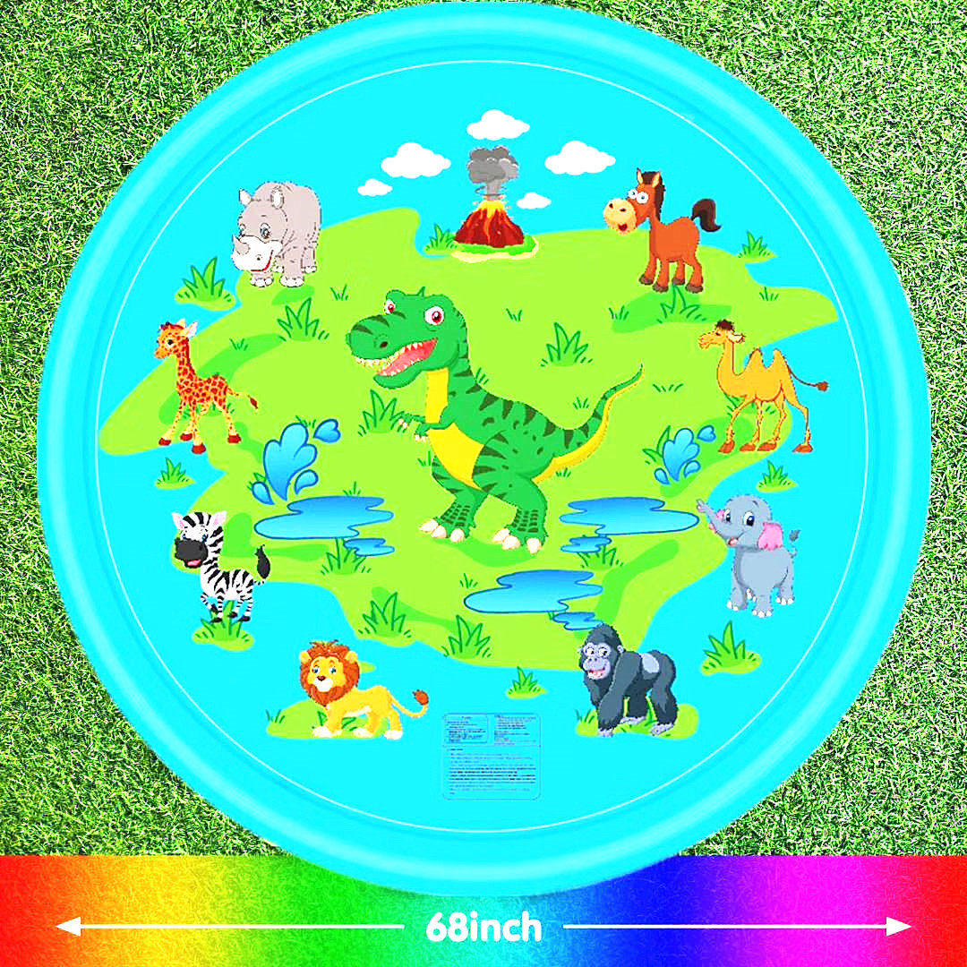 Water Spray Mat Amazon Hot Sale PVC Water Spray Toy Mat Summer Lawn Beach Water Playing Toy Factory Currently Available