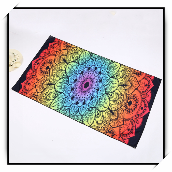 Travel ultralight beach mat, portable airplane blanket, swimming towel.