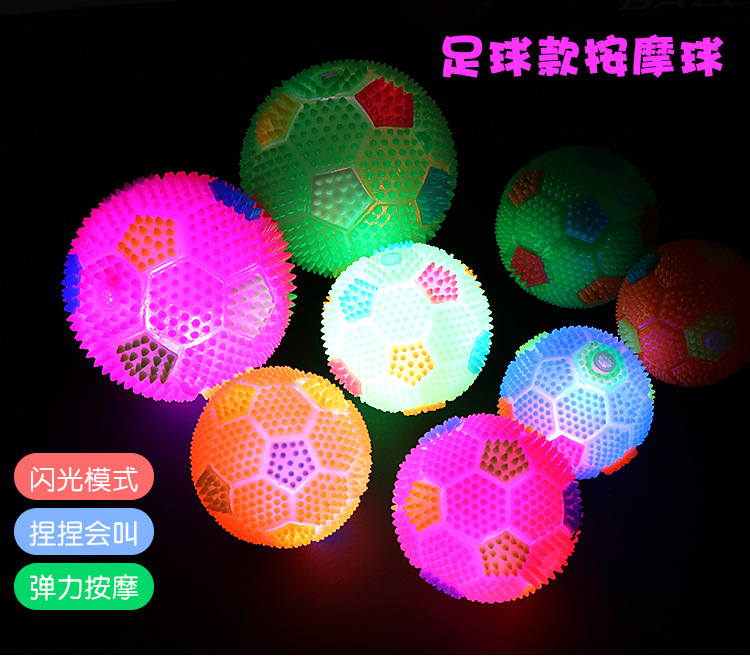 New Glowing Volleyball Elastic Ball Massage Ball Glowing Football with Whistle Acanthosphere Glowing Stall Supply Wholesale New Glowing Volleyball Elastic Ball Massage Ball Glowing Football with Whistle Acanthosphere Glowing Stall Supply Wholesale