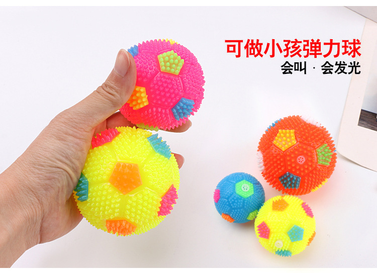 New Glowing Volleyball Elastic Ball Massage Ball Glowing Football with Whistle Acanthosphere Glowing Stall Supply Wholesale New Glowing Volleyball Elastic Ball Massage Ball Glowing Football with Whistle Acanthosphere Glowing Stall Supply Wholesale