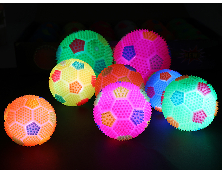 New Glowing Volleyball Elastic Ball Massage Ball Glowing Football with Whistle Acanthosphere Glowing Stall Supply Wholesale New Glowing Volleyball Elastic Ball Massage Ball Glowing Football with Whistle Acanthosphere Glowing Stall Supply Wholesale