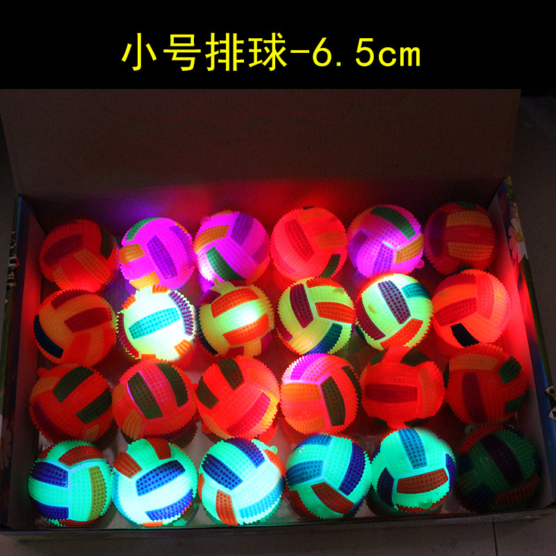 Flash Luminous Elastic Volleyball Luminous Jumping Ball Children&#039;s Toy Massage Volleyball Supplies for Stall and Night Market Wholesale