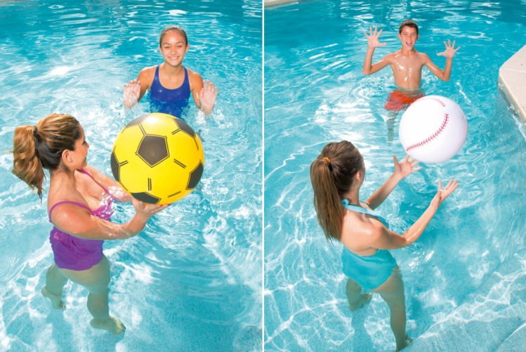 Beach Toys Adult and Children Parent-Child Swimming Pool Water Playing Inflatable Volleyball Basketball Stand Beach Toy