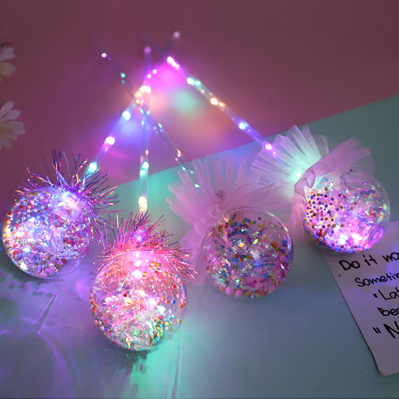 Luminous Bounce Ball Magic Wand Star Sky Ball New Exotic Toys Stall Hot Sale Square Night Market Popular Children&#039;s Toys