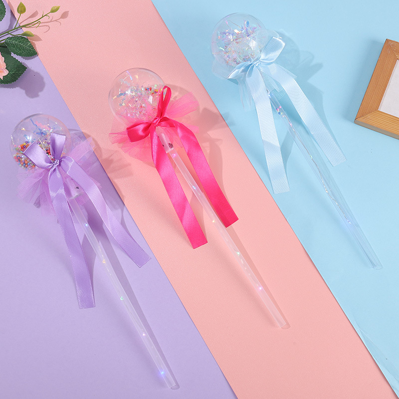Luminous Bounce Ball Magic Wand Star Sky Ball New Exotic Toys Stall Hot Sale Square Night Market Popular Children's Toys