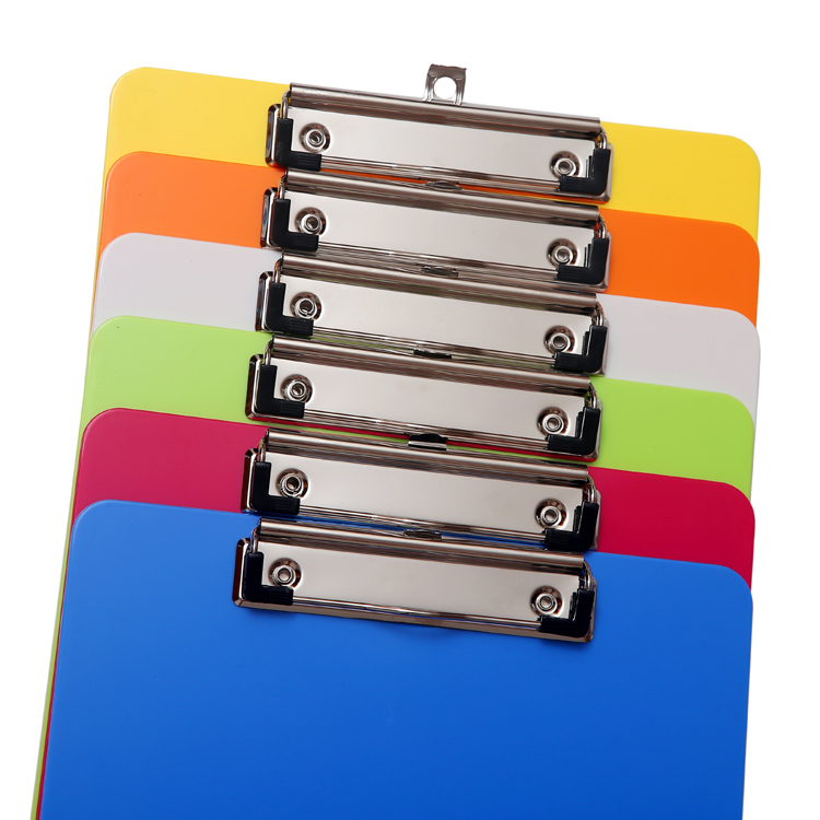PS Plastic Solid Color File Hook Clip Power Clip Writing Flat Clip Color A4 Folder File Binder