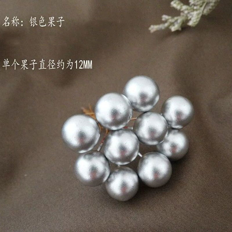 12mm Ball Berry Simulation Foam Fruit Cherry Pinecone Decoration Peony Fruit Christmas Product Accessories