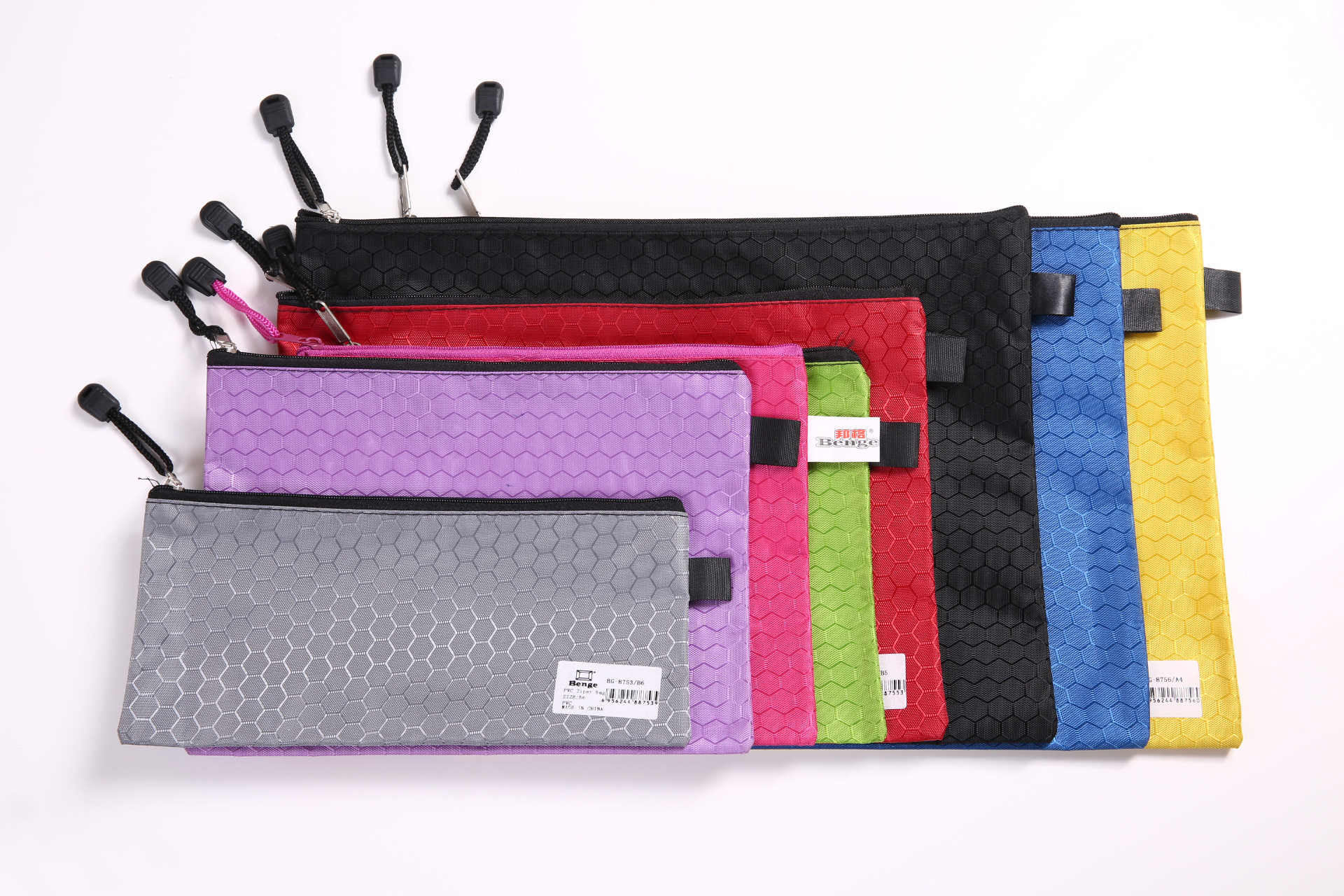 Color soccer zipper waterproof SEC bag translucent folder mesh information bag Color soccer zipper waterproof SEC bag translucent folder mesh information bag