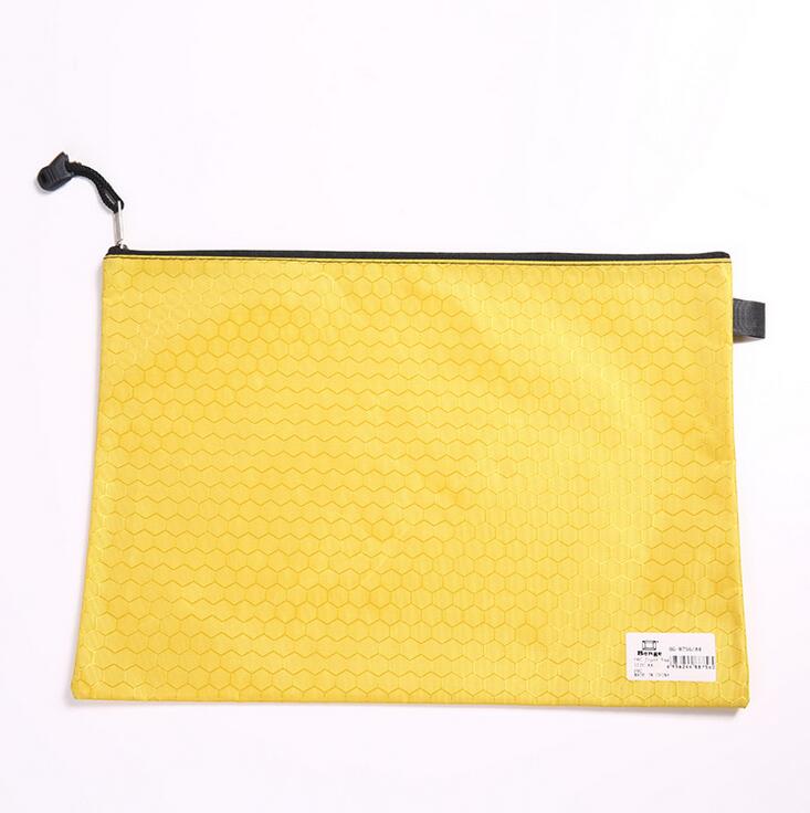 Color soccer zipper waterproof SEC bag translucent folder mesh information bag