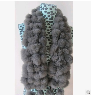 Factory Direct Sales Wholesale Rabbit Four Volleyball Rabbit Fur Scarf Fur Scarf Rabbit Fur Scarf Scarf Rex Rabbit Scarf