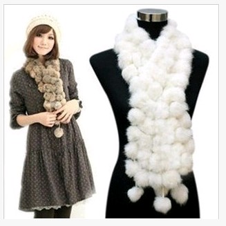 Factory Direct Sales Wholesale Rabbit Four Volleyball Rabbit Fur Scarf Fur Scarf Rabbit Fur Scarf Scarf Rex Rabbit Scarf