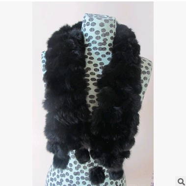 Factory Direct Sales Wholesale Rabbit Four Volleyball Rabbit Fur Scarf Fur Scarf Rabbit Fur Scarf Scarf Rex Rabbit Scarf