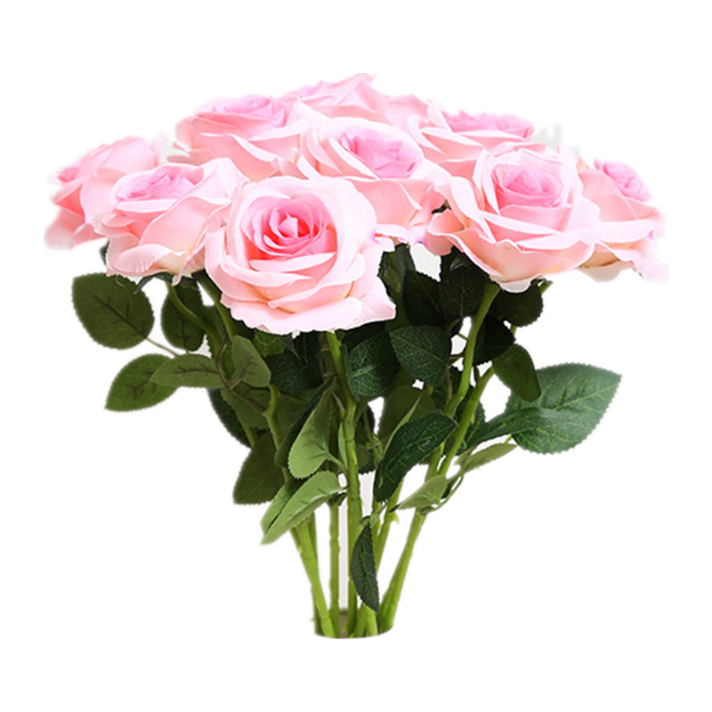 Artificial Rose Home Decoration Emulational Flower Decoration Wedding Bride Hand Holding Fake Flower Bounce Ball Bouquet Fake Rose