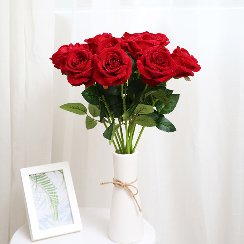 Artificial Rose Home Decoration Emulational Flower Decoration Wedding Bride Hand Holding Fake Flower Bounce Ball Bouquet Fake Rose Artificial Rose Home Decoration Emulational Flower Decoration Wedding Bride Hand Holding Fake Flower Bounce Ball Bouquet Fake Rose