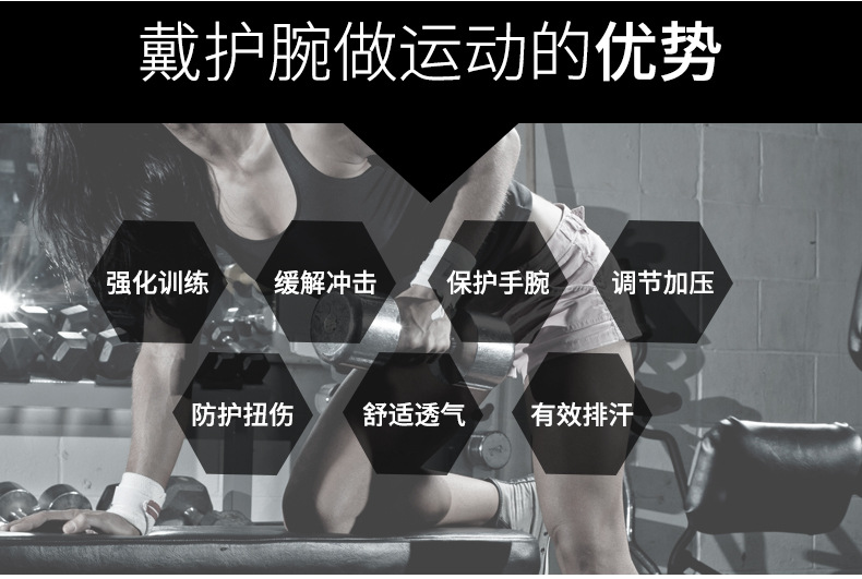 Athletic Wristguards Bandage Compression Anti-Sprain Protection Wrist Basketball Fitness Weightlifting Protective Gear Can Be Customized