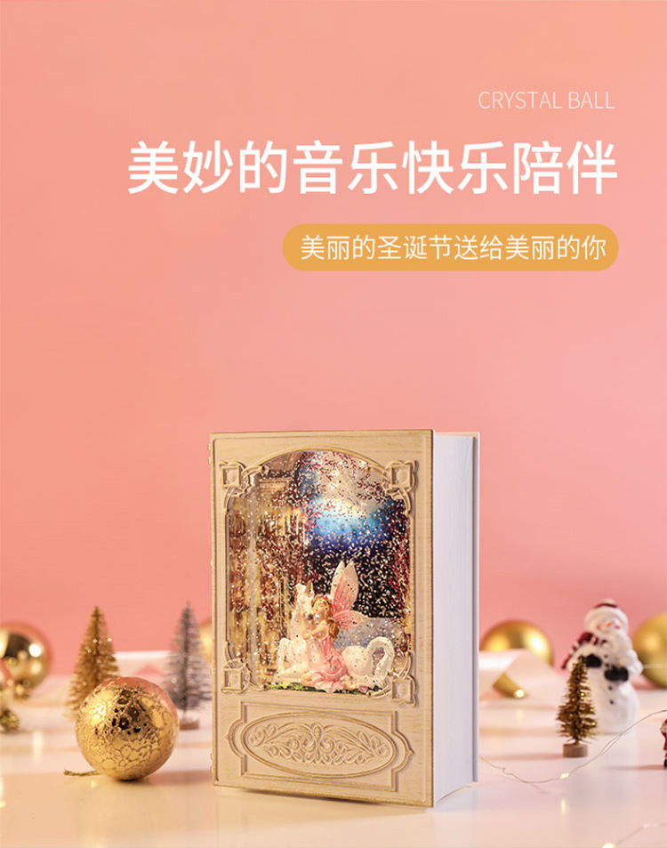 Dream Book Unicorn Princess Music Box Crystal Ball Music Box Floating Snowflake Creative Birthday Gift Handicraft Dream Book Unicorn Princess Music Box Crystal Ball Music Box Floating Snowflake Creative Birthday Gift Handicraft