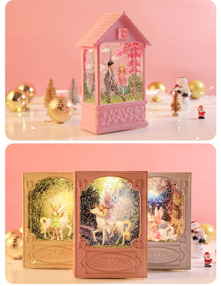 Dream Book Unicorn Princess Music Box Crystal Ball Music Box Floating Snowflake Creative Birthday Gift Handicraft Dream Book Unicorn Princess Music Box Crystal Ball Music Box Floating Snowflake Creative Birthday Gift Handicraft