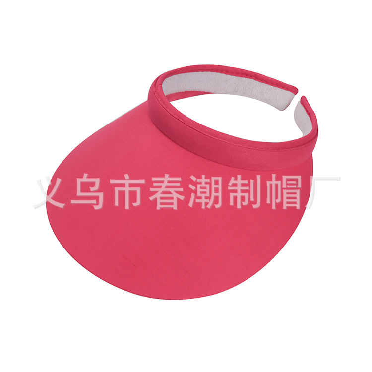 Summer solid - coloured hat with hollow crown