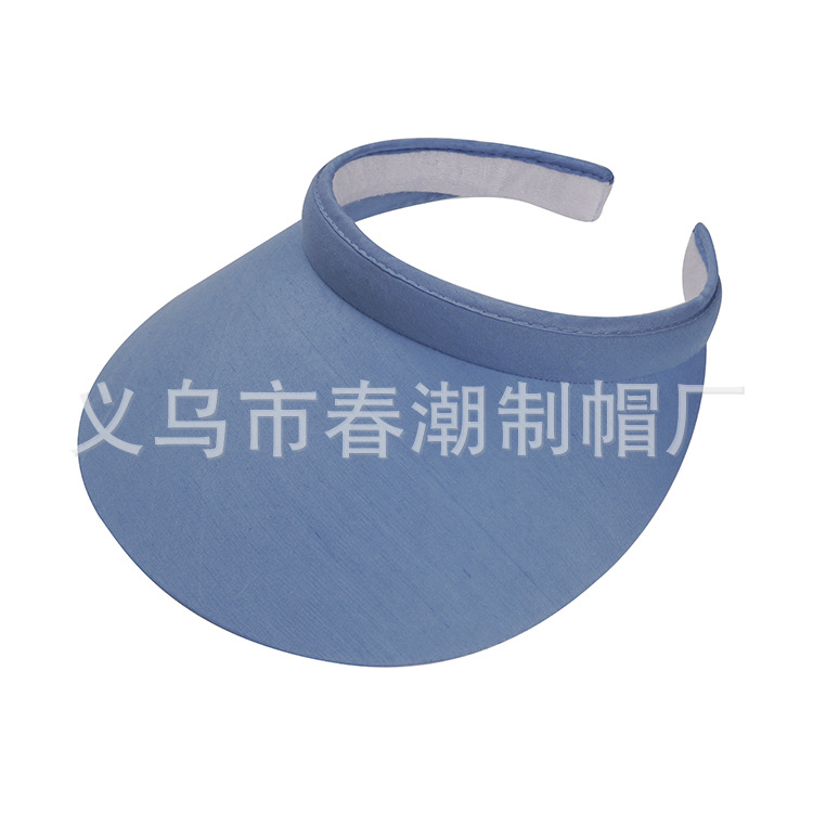 Summer solid - coloured hat with hollow crown