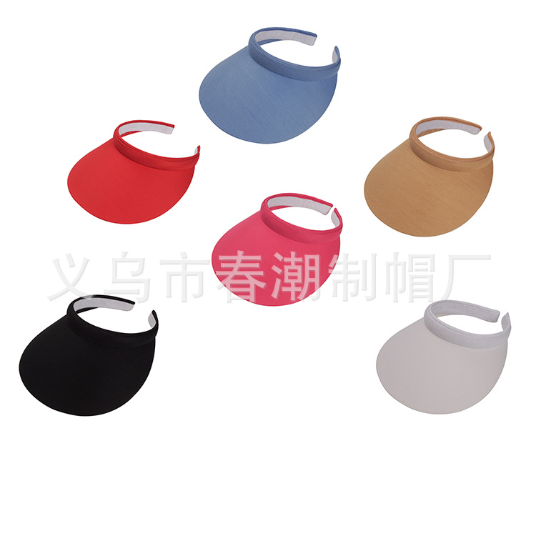 Summer solid - coloured hat with hollow crown