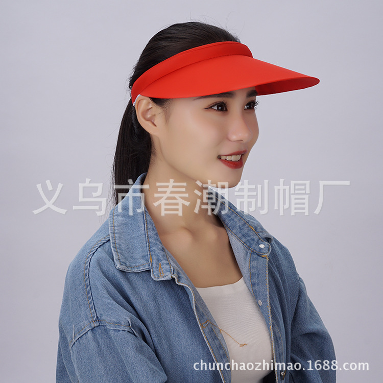 Summer solid - coloured hat with hollow crown