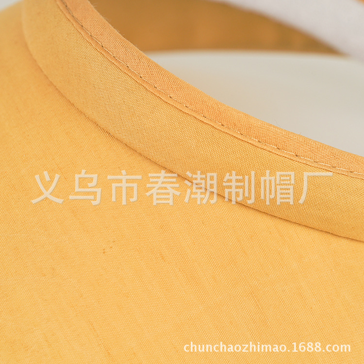 Summer solid - coloured hat with hollow crown