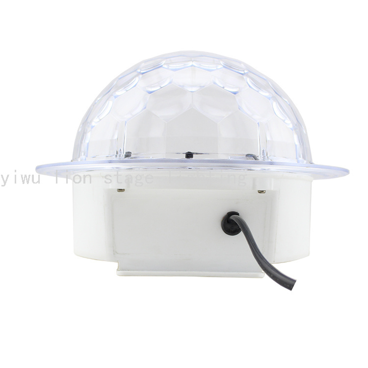 Factory Direct Sales Led Straw Hat Colorful Rotating Crystal Magic Ball Light No DMX Bar KTV Stage Flash Light