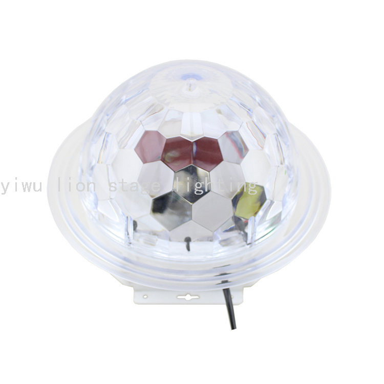 Factory Direct Sales Led Straw Hat Colorful Rotating Crystal Magic Ball Light No DMX Bar KTV Stage Flash Light