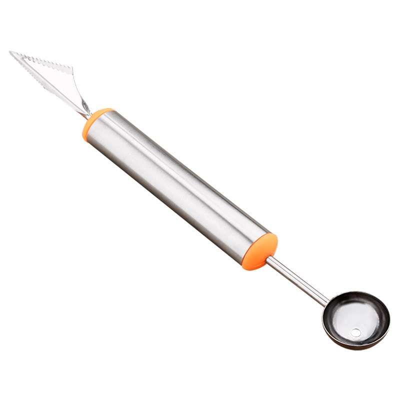 Dual Purpose FruitCuttng Device Watermelon Spoon Fruit Segmentation Ball Scoop Creative Kitchenware Fruit Carving Knife