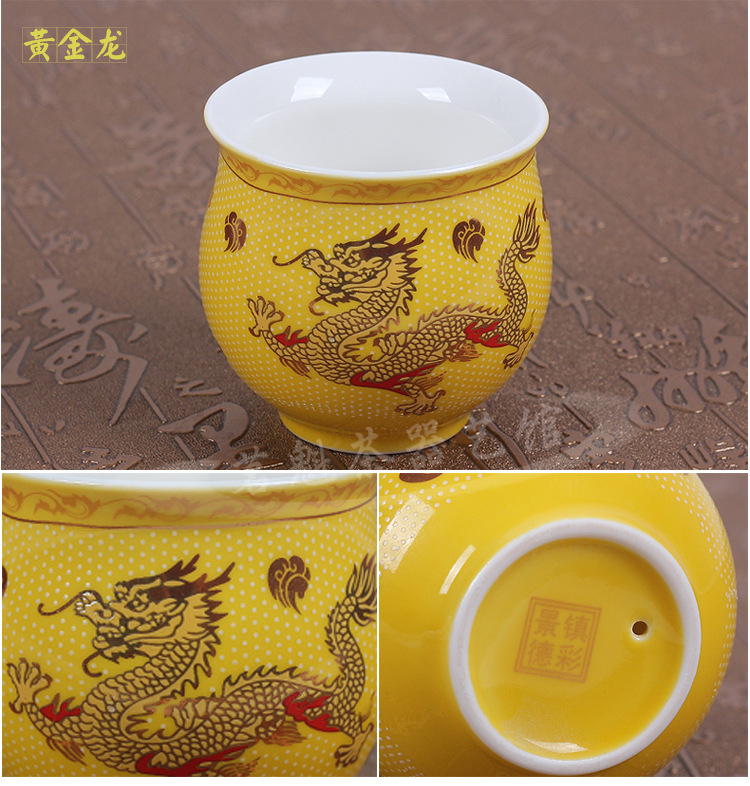 Jingdezhen Double Layer Teacup Ceramic Insulated Kung Fu Cup Large Blue Pattern Coloured Glaze Anti-Scalding Cup Jingdezhen Double Layer Teacup Ceramic Insulated Kung Fu Cup Large Blue Pattern Coloured Glaze Anti-Scalding Cup