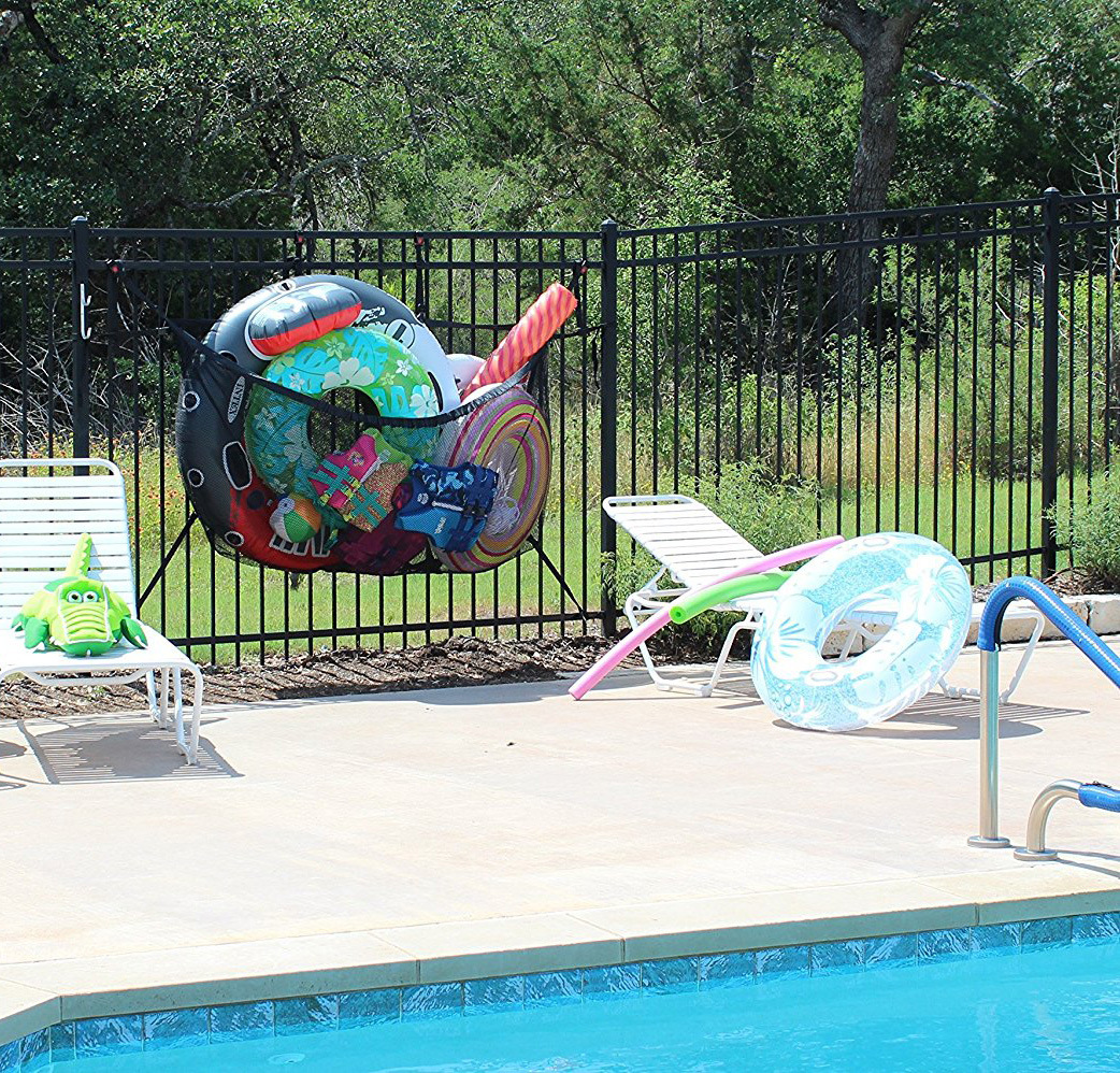 Large Capacity Swimming Pool Buggy Bag Hook Net Pocket Football Basketball Children Inflatable Toys Home Sundries Storage Net Pocket