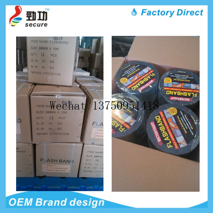 POLYTAPE FLASHBAND asphalt waterproof tape for roofing of coloured steel tile is self-adhesive to block leakage tape POLYTAPE FLASHBAND asphalt waterproof tape for roofing of coloured steel tile is self-adhesive to block leakage tape