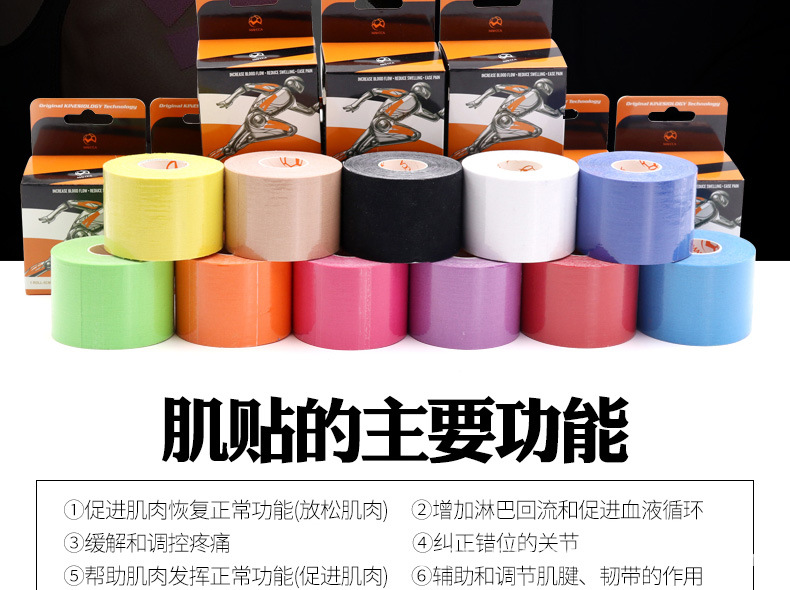 Football Basketball Player Elastic Sports Bandage Muscle Paste 5cm Kinesio Taping Tape Kinesio Taping Maicca