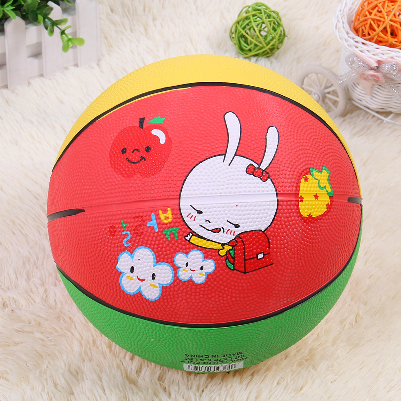 No. 7 Color Rubber Basketball Cartoon Color Basketball Non-Toxic