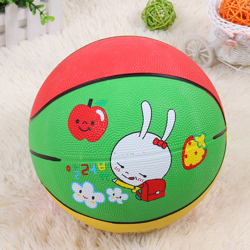 No. 7 Color Rubber Basketball Cartoon Color Basketball Non-Toxic