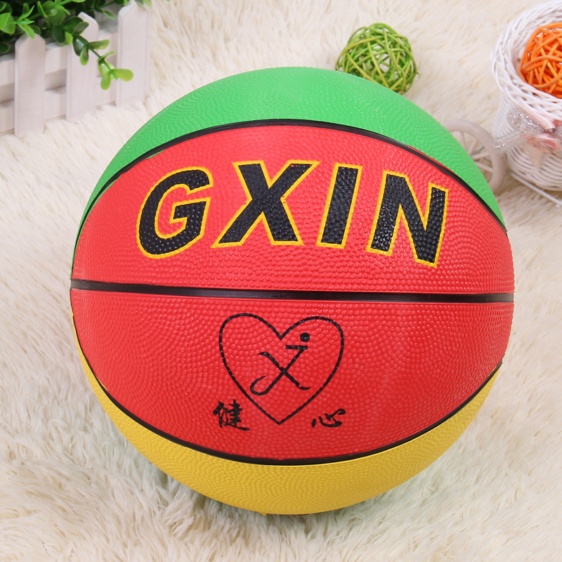 No. 7 Color Rubber Basketball Cartoon Color Basketball Non-Toxic