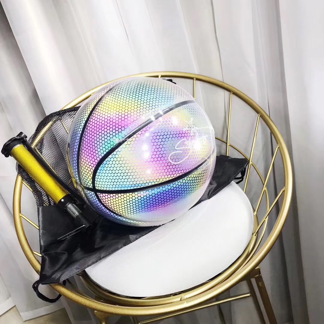Luminous Basketball Best-Seller on Douyin Cool Handsome Horse Dry Cloth Design Fashion Signature Middle School Adult Children