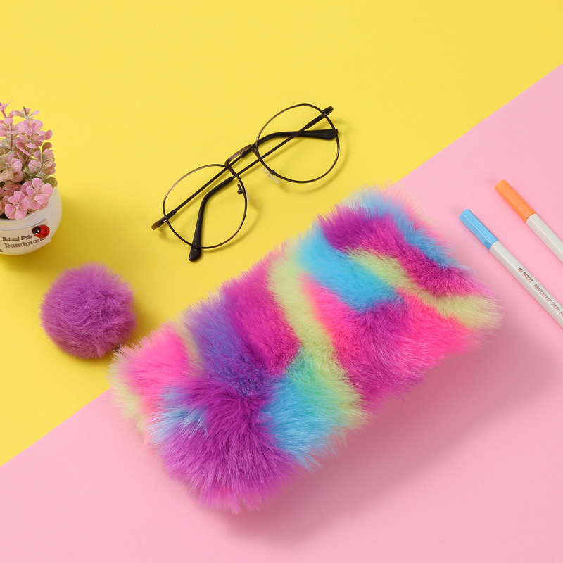 Rainbow coloured pencil bag for students large capacity stationery storage bag for ladies soft sequined pencil bag Rainbow coloured pencil bag for students large capacity stationery storage bag for ladies soft sequined pencil bag