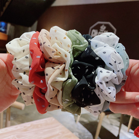 Korea restores ancient ways wind cloth art ties hair large intestine circle temperament joker lady hair circle large plain coloured leather band heirloom