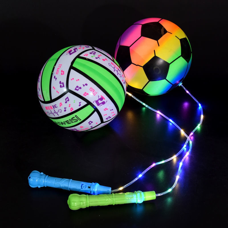 Luminous Fitness Jilting Ball handheld Flash Bob ball rainbow Coloured hand slam ball bounce balloon Balloon Wholesale Children&#039;s Toys