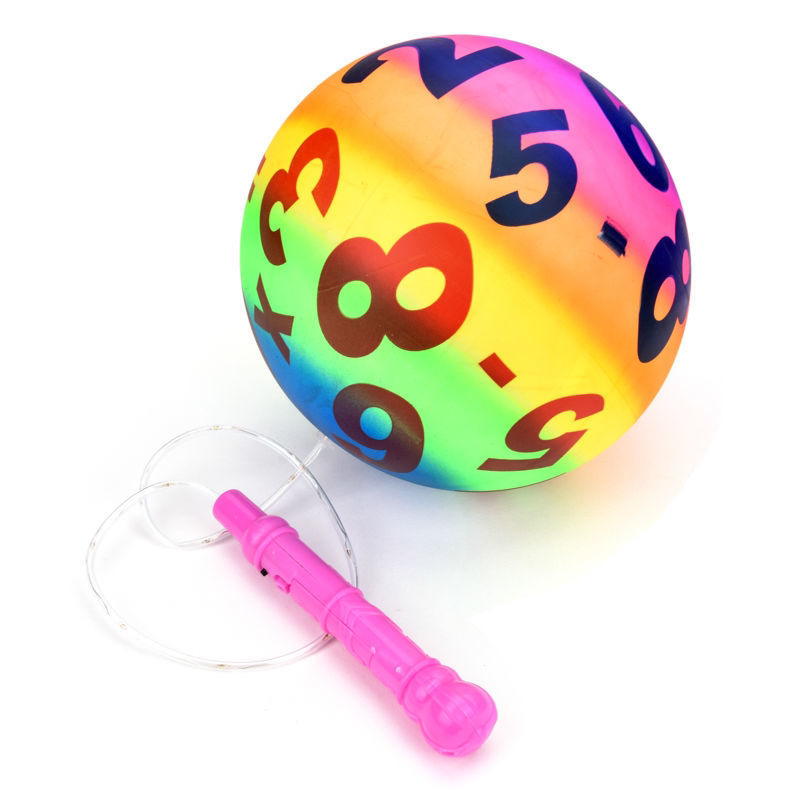 Luminous Fitness Jilting Ball handheld Flash Bob ball rainbow Coloured hand slam ball bounce balloon Balloon Wholesale Children&#039;s Toys