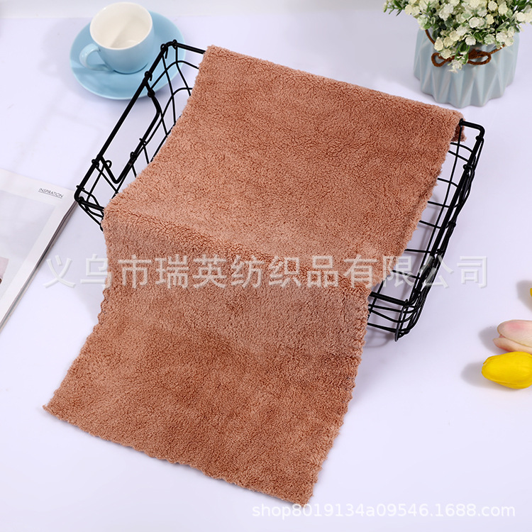 Factory direct sales 75*35 speed dry coral plush plain coloured towel for men and women sports towel wholesale