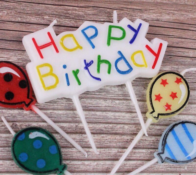 Warm welcome in a white background with coloured balloon